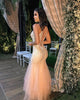 Mermaid Sweetheart Champagne Beading Long Prom Dress JQ3924